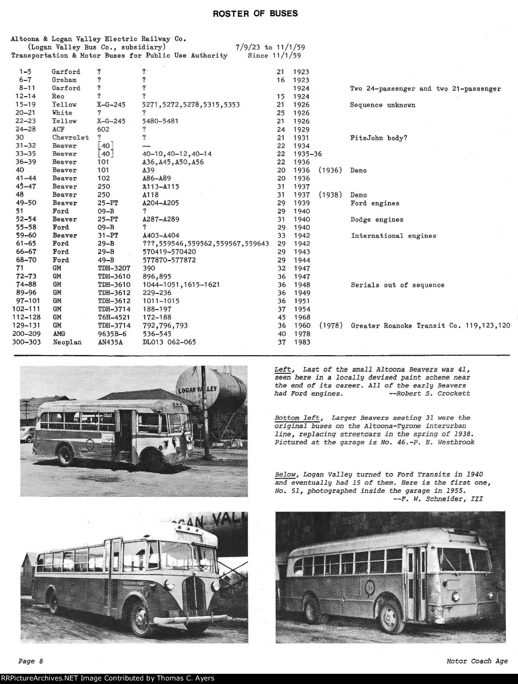 "Altoona & Logan Valley," Page 8, 1986